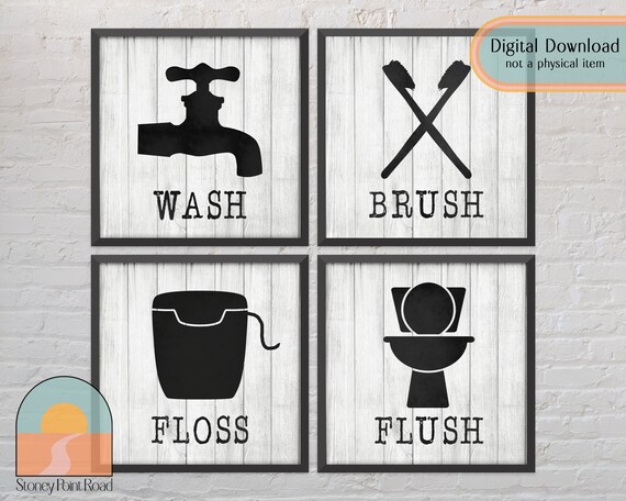Bathroom Wall Decor Farmhouse Decor Bathroom Decor | Etsy
