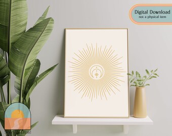 Crescent Moon Sun Wall Décor | Bohemian Wall Art |