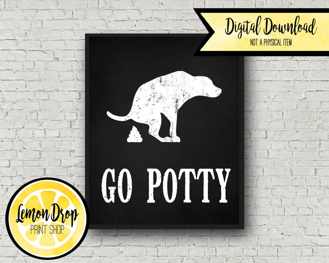 Dog Bathroom Decor Funny Wall Art Dog Lover Dog Artwork Etsy
