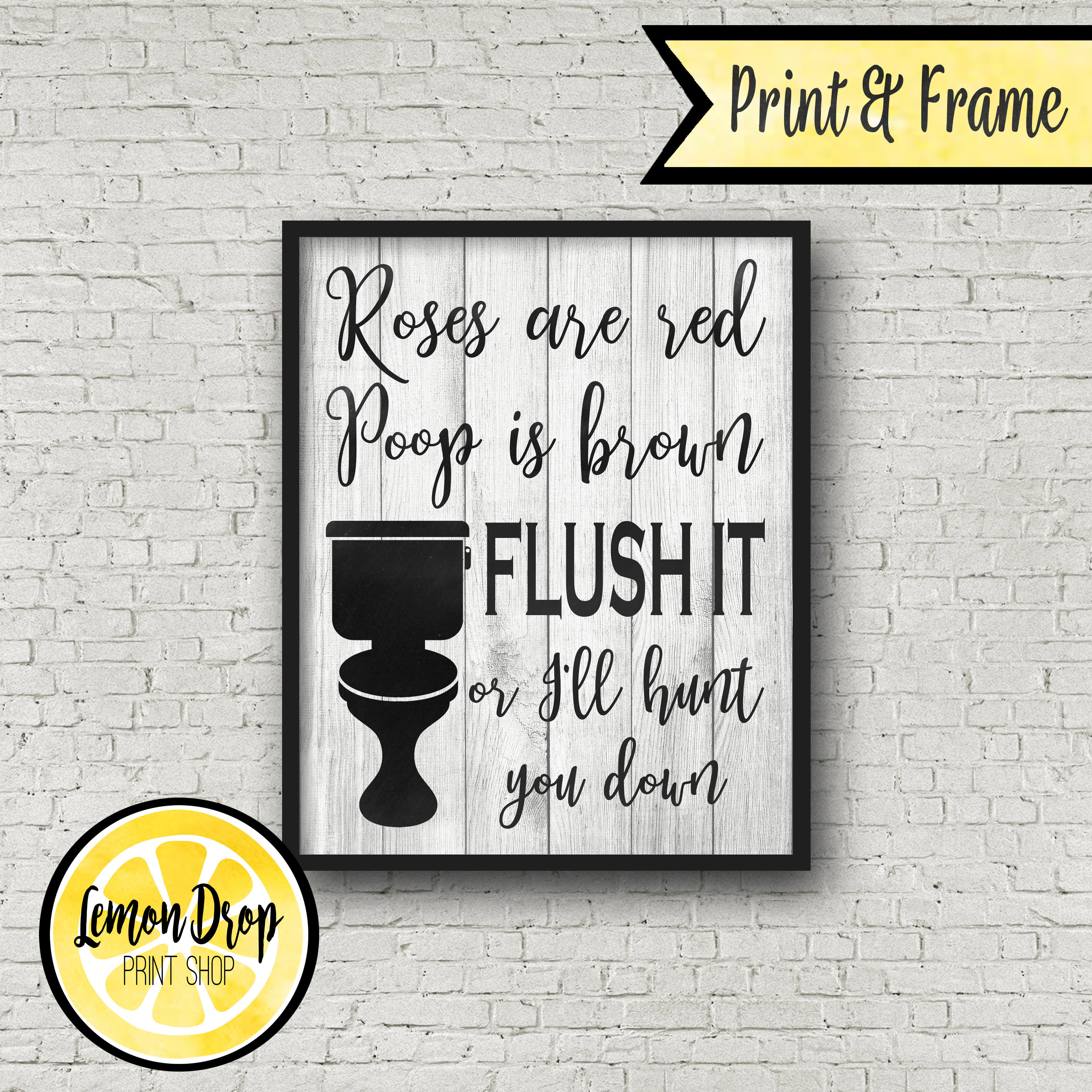 Bathroom Wall Decor Farmhouse Bathroom Rustic Bathroom Etsy