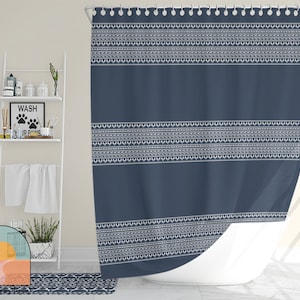 Dog Shower Curtain | Kids Bathroom | Dog Home Décor | Minimalist Bathroom | Boho Shower Curtain | Dog Lover