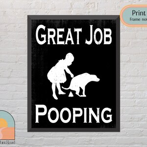 Bathroom Wall Decor | Dog Lover | Dog wall art | Funny Bathroom Signs | Bathroom Prints | Dog Decor | Funny Bathroom Decor