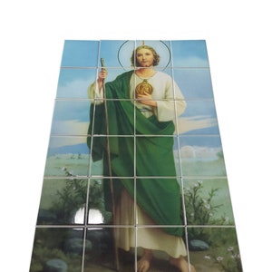 Saint Jude the Apostle - Religious tile mural - St Jude Thaddeus - Catholic gifts - Judas Thaddaeus - Jude Thaddaeus - Jude of James Saints