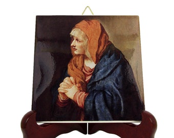 Religious art - Mater Dolorosa - catholic icon on tile - catholic gifts - Virgin Mary art - Virgin Mary icon - Our Lady of Sorrows