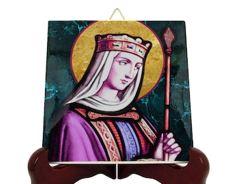 St Matilda of Ringelheim Ceramic Tile Icon - Catholic Saints Art