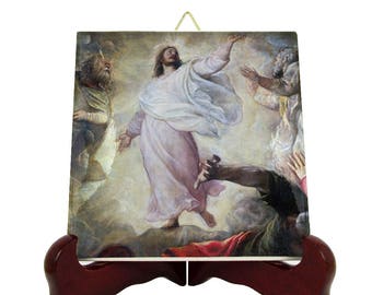 Transfiguration of Jesus Christ - decorative tile - Jesus art - christian gifts - christian icon art - Jesus decor