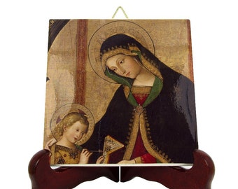 Religious gifts - Madonna and Child by Pinturicchio - religious icon - tile art - devotional - catholic gifts - Virgin and Child - Holy art