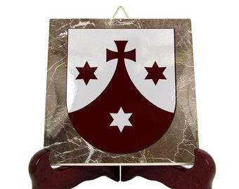 Order of the Discalced Carmelites Coat of Arms - Ceramic Tile - Carmelites - Religious Art - Mount Carmel - Carmelite Friars and Nuns