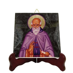 Saint Maximus the Confessor - icon on ceramic tile - christian saints serie - St Maximus the Theologian - saints art - eastern orthodox