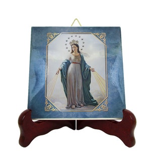 Our Lady of the Miracle of Rome - Catholic icon on tile handmade in Italy - Madonna del Miracolo - catholic gifts - Virgin Mary icons - holy