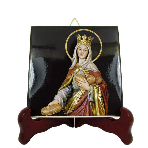 Saint Emma of Lesum - St Emma icon on tile - St Emma of Lesum - Emma von Lesum - St Imma icon