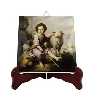 Child Jesus, The Good Shepherd: Religious Tile Art, Catholic Gift
