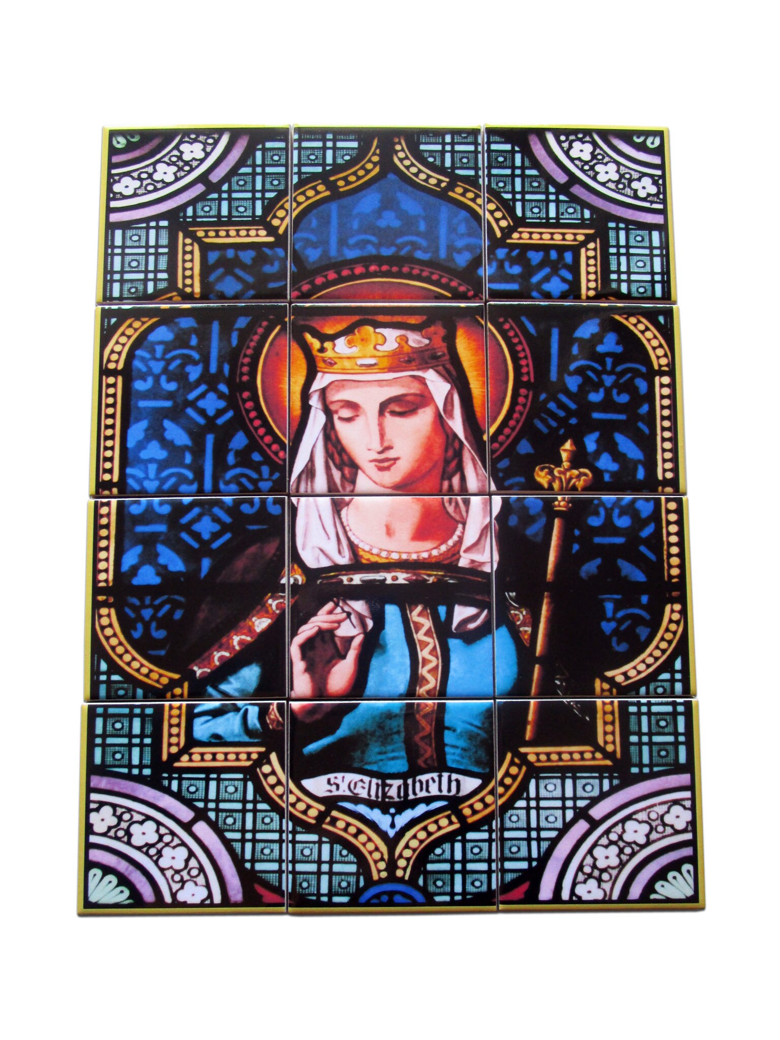 St Elizabeth of Hungary St Elizabeth Tile Art / Tile Mural | Etsy