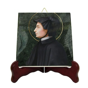 St Elizabeth Ann Seton religious icon on ceramic tile - gift for catholic - christian tile art - catholic saints serie - Saint Elizabeth Ann