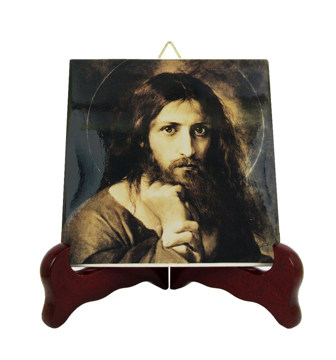 Catholic Gifts the Holy Face of Jesus Christ Devotional Icon on Ceramic