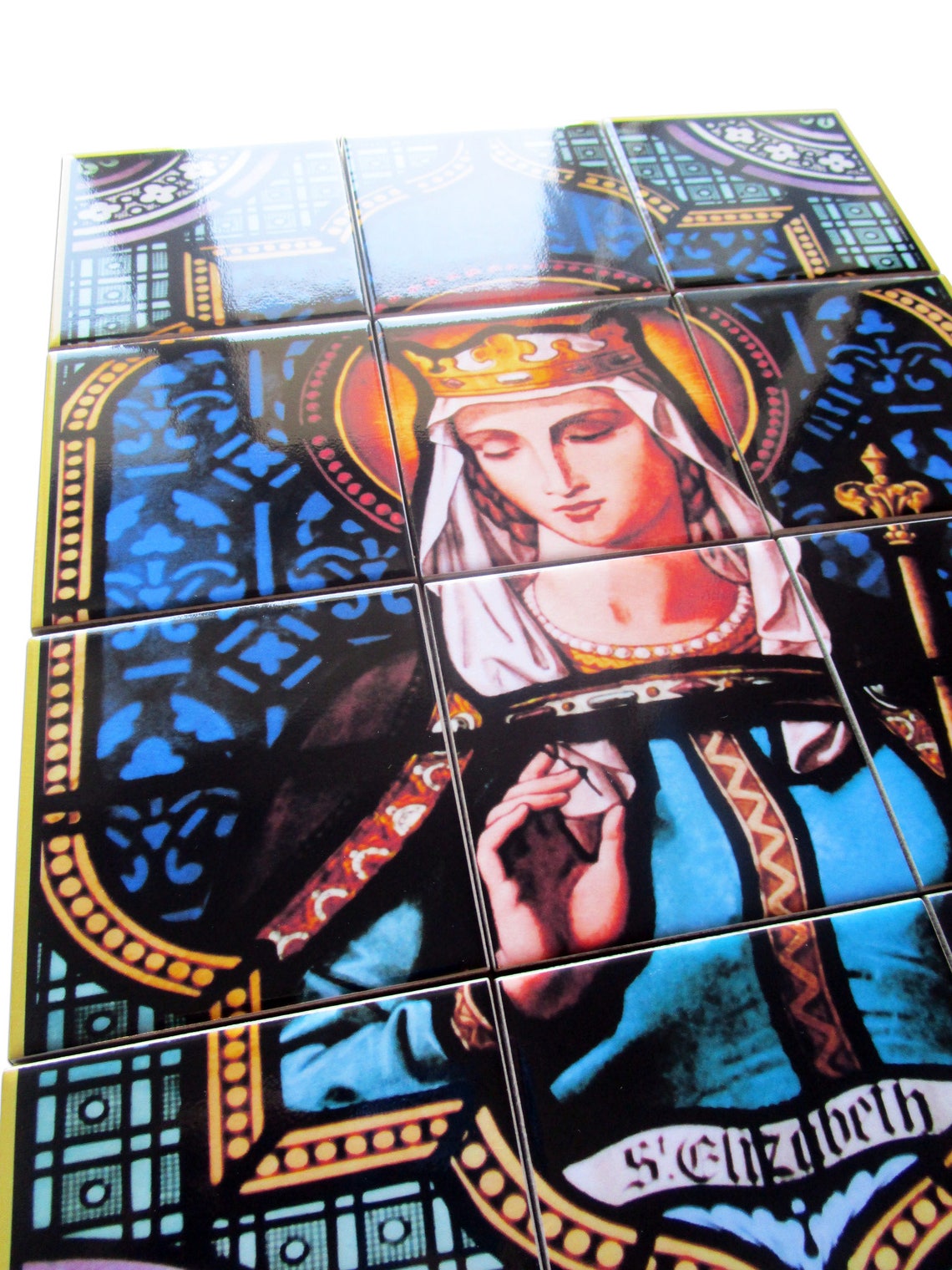 St Elizabeth of Hungary St Elizabeth Tile Art / Tile Mural - Etsy