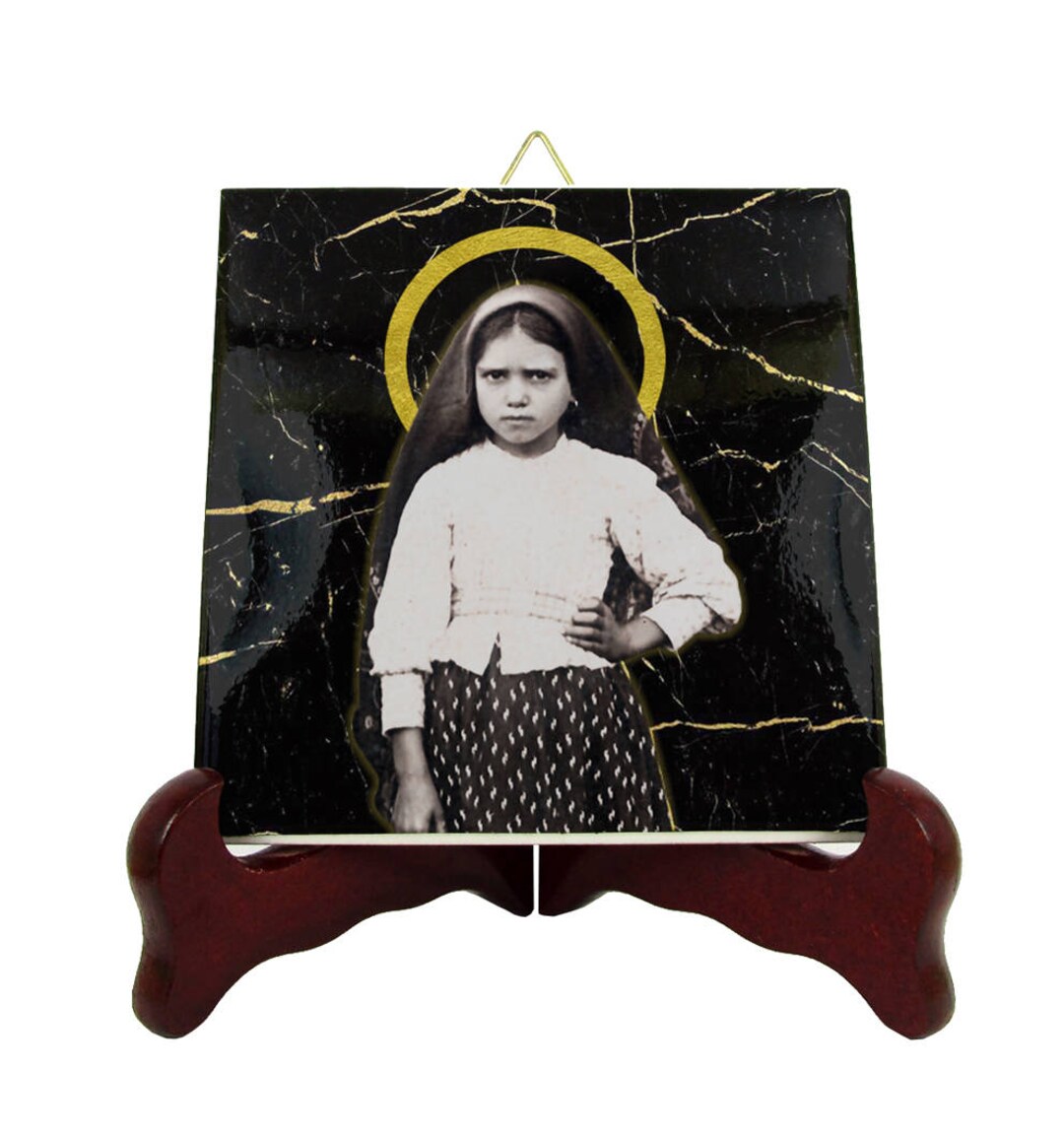 Saint Jacinta Marto - St Jacinta Marto Icon on Ceramic Tile - Virgin of ...