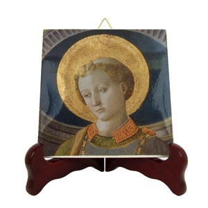 Catholic Saints serie - Saint Lawrence - icon on tile - St Lawrence icon - Saints Art - Confirmation gift - Communion gift - Baptism gift