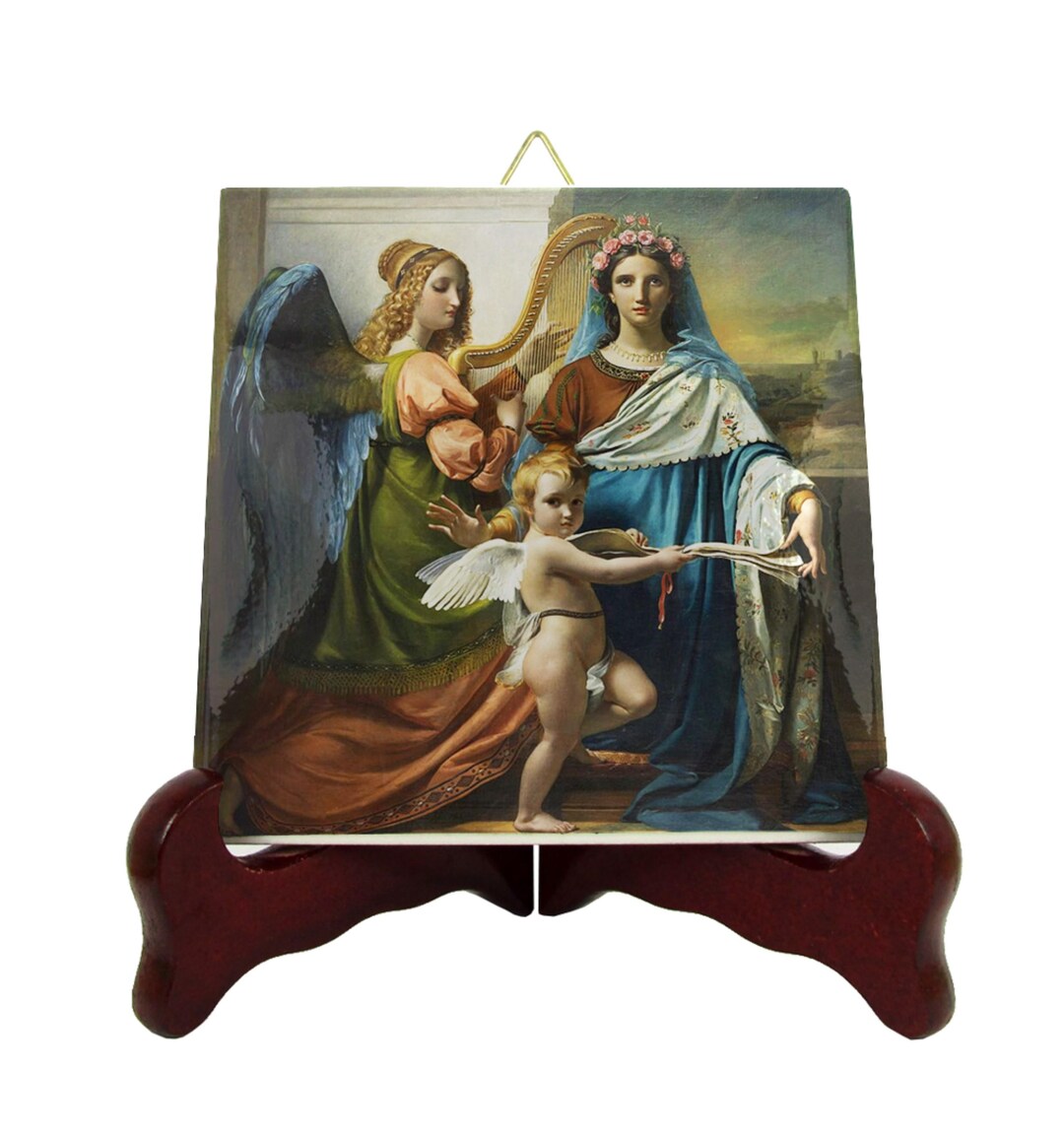 Saint Cecilia Icon: Catholic Saints Art on Ceramic Tile - Etsy Australia