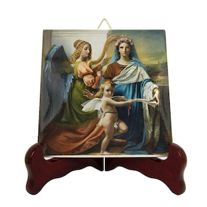 Saint Cecilia Icon: Catholic Saints Art on Ceramic Tile