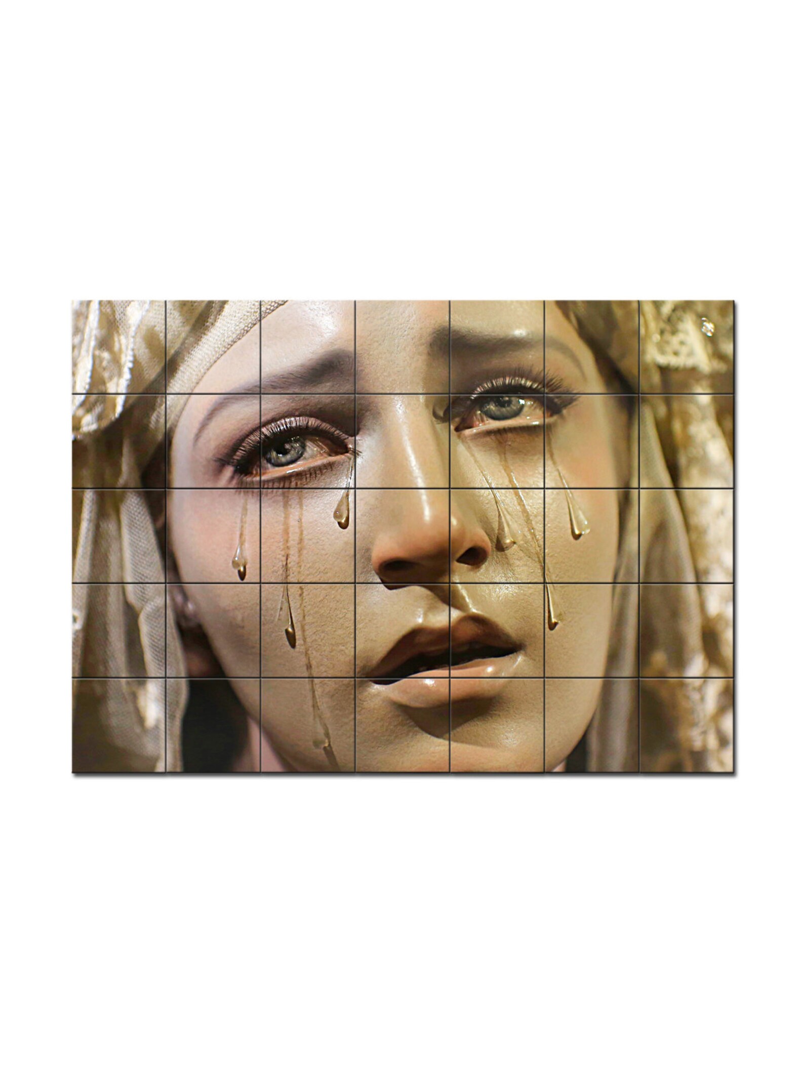 Catholic Wall Art the Virgin of Sorrows of Seville Tile Etsy