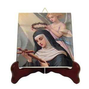 Saint Rita from Cascia - icon on tile - catholic saints serie - St Rita - saints art - saint icon - patron saint