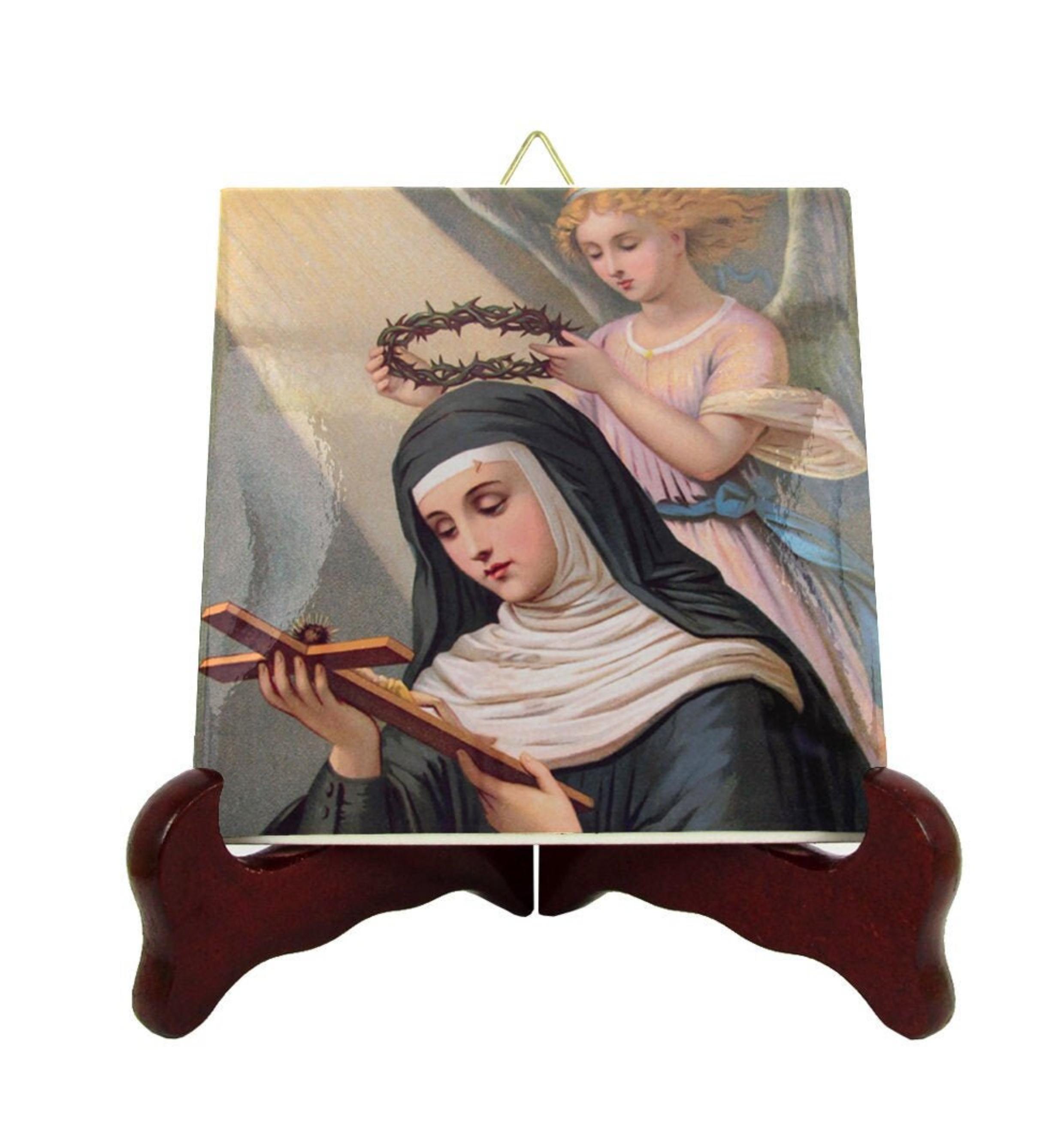 Saint Rita from Cascia - icon on tile - catholic saints serie - St Rita - saints art - saint icon - patron saint