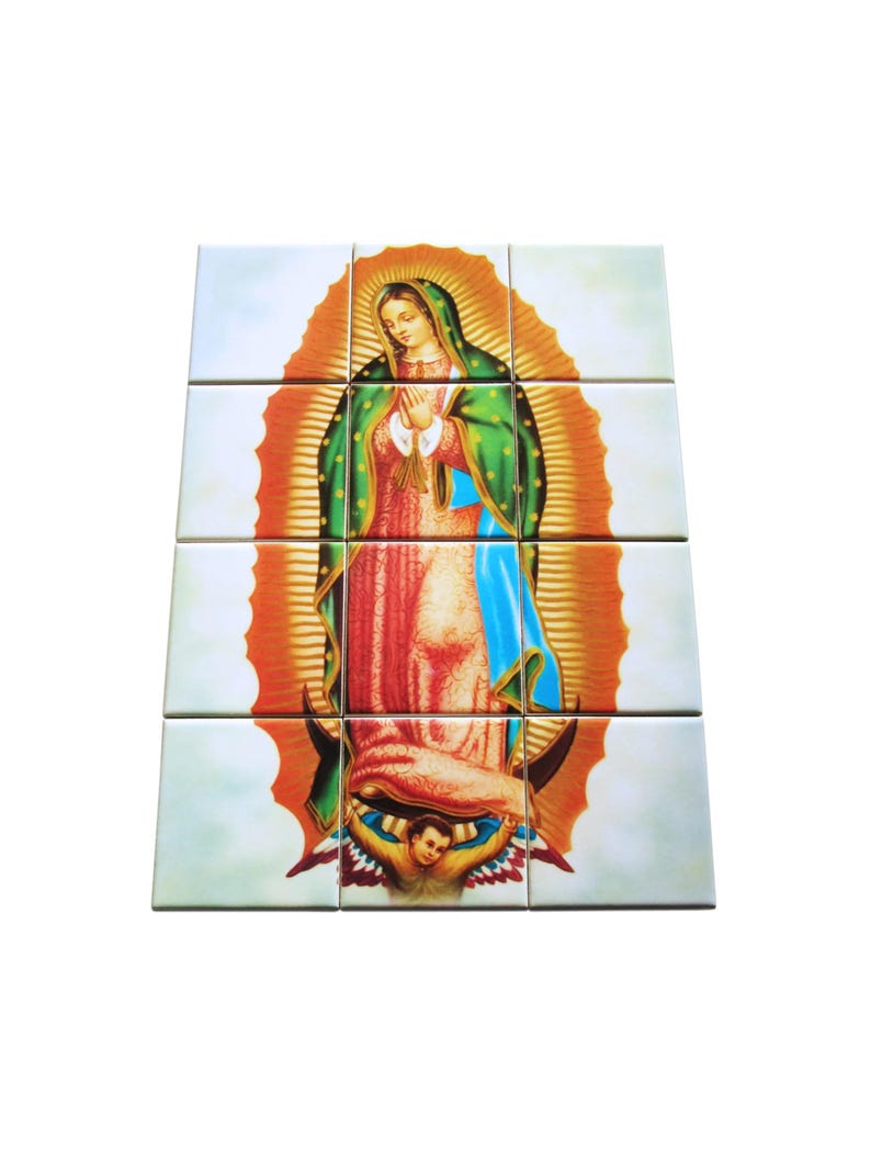 Our Lady of Guadalupe Tile Mural | Catholic Wall Art | Ceramic Mosaic ...