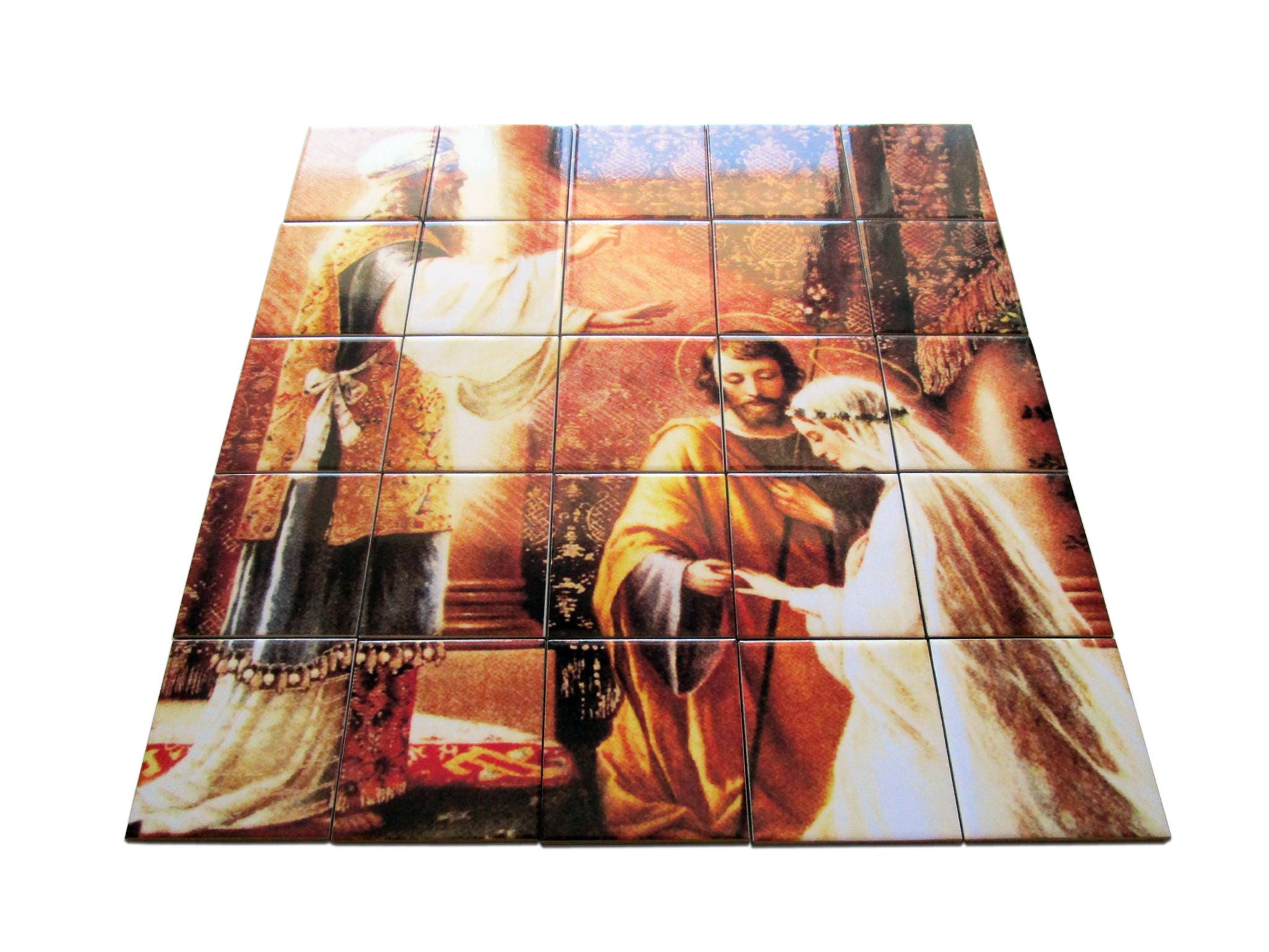 Religious Wall Art the Marriage of the Virgin Mary Tile | Etsy