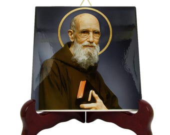 Brother Solanus Casey Icon: Handmade Catholic Saints Art on Ceramic Tile