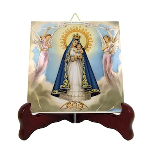 Our Lady of El Cobre - catholic icon on tile - Our Lady of Charity - Nuestra Senora de la Caridad del Cobre - catholic gifts - catholic art