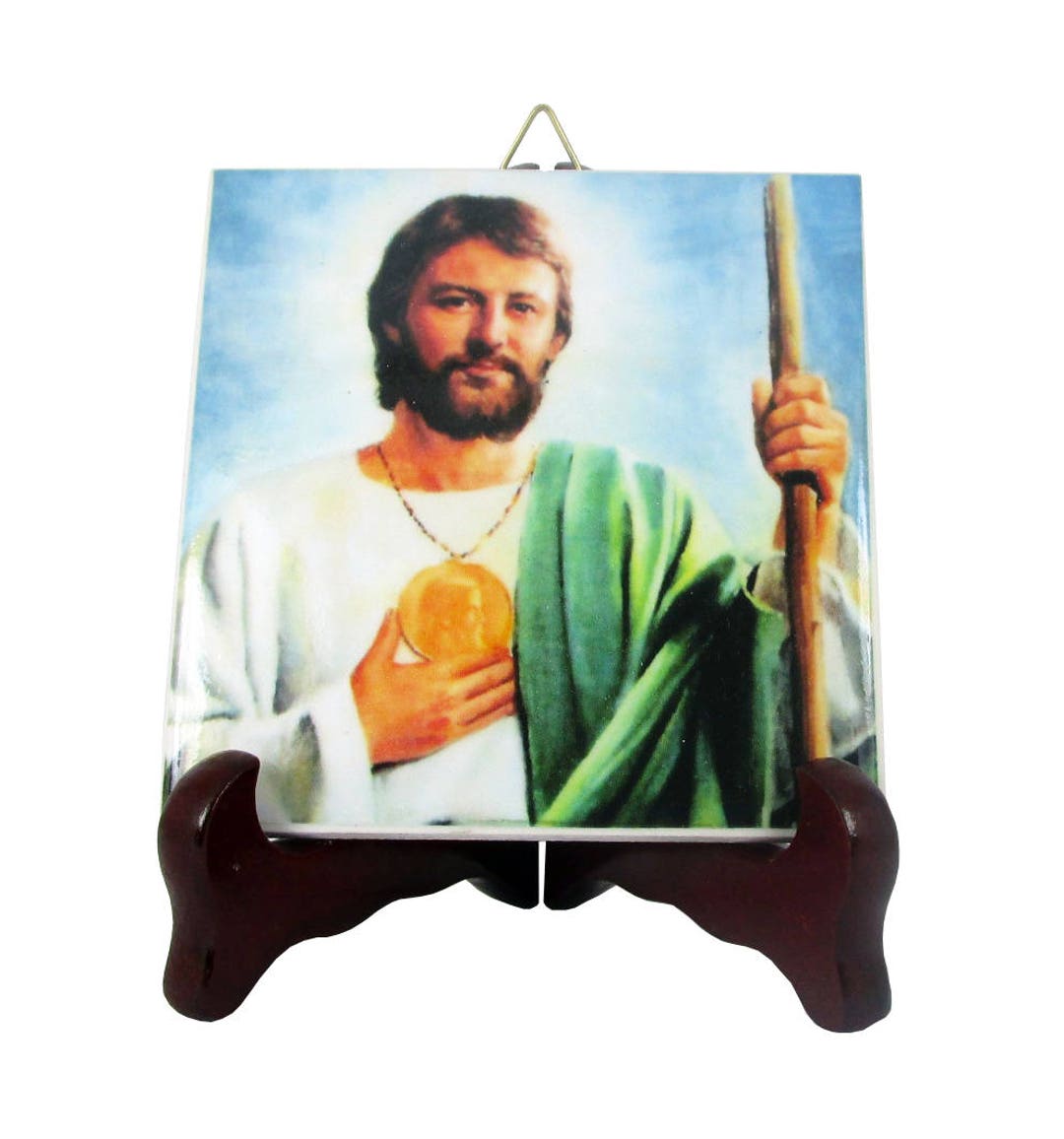 St Jude Thaddeus Saint Jude Icon on Ceramic Tile Christian - Etsy Norway