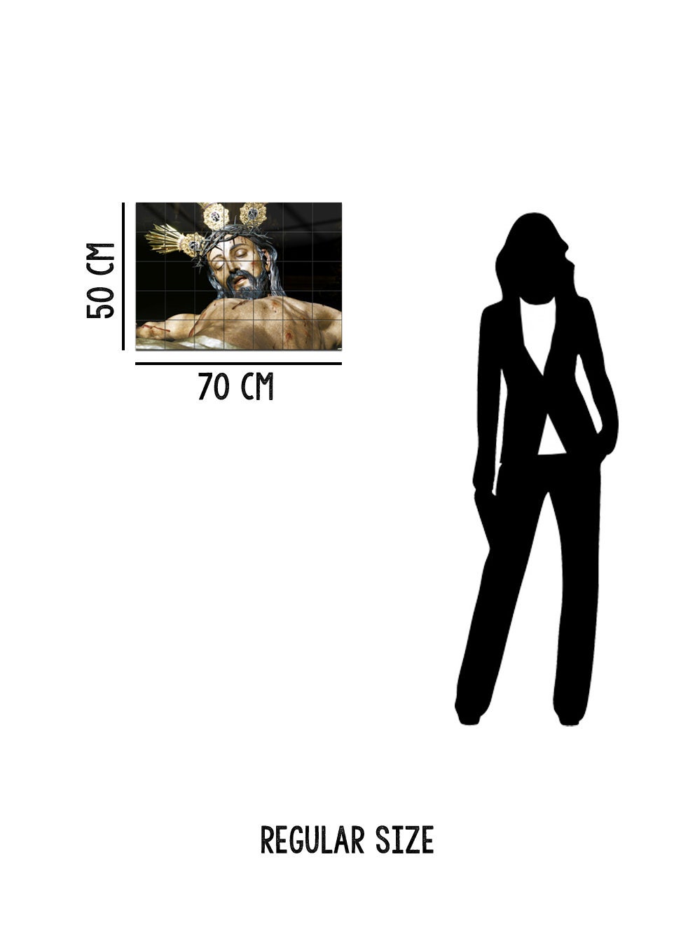 Catholic Wall Art Christ of Burgos of Seville Tile Mural Etsy