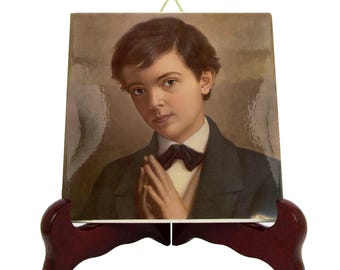 Saint Dominic Savio Religious Icon on Ceramic Tile
