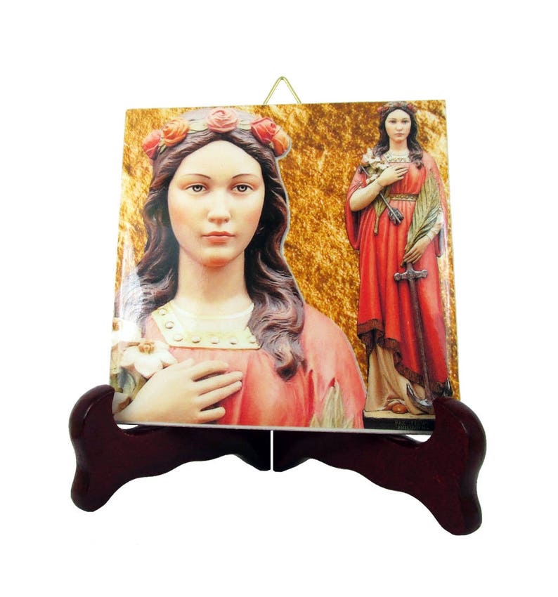 Saint Philomena Icon on Ceramic Tile St Philomena Icon Etsy