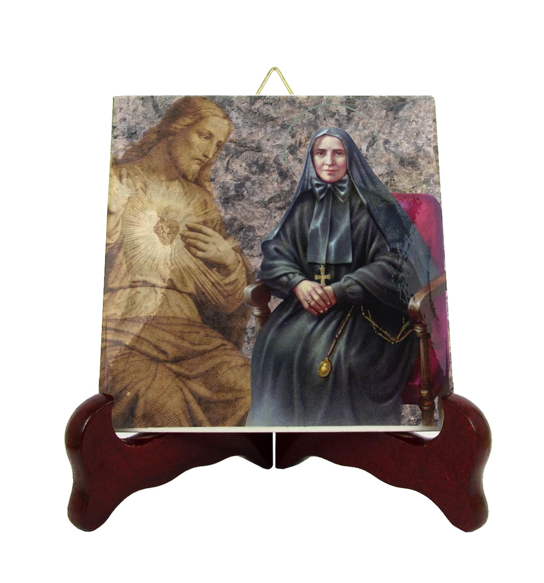 Saint Frances Xavier Cabrini Icon: Handmade Ceramic Tile, Catholic ...