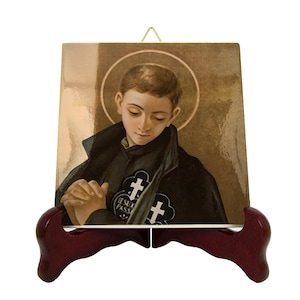 Saint Gabriel Possenti Icon on Ceramic Tile - Catholic Saints Art