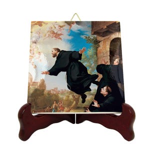 Catholic saints serie - Saint Joseph of Cupertino - icon on tile - St Joseph of Cupertino - catholic saint - saints art - saints icons