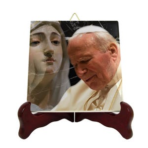 Catholic gifts - St. Pope John Paul II - holy icon on ceramic tile - perfect religious gift - Saint John Paul II - Pope John Paul II Wojtyla