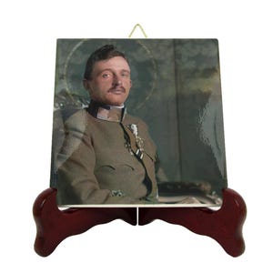 Blessed Karl of Austria icon on ceramic tile - Blessed Charles I - Saints Art - Religious icon on tile - Catholic gift idea - Catholic Saint