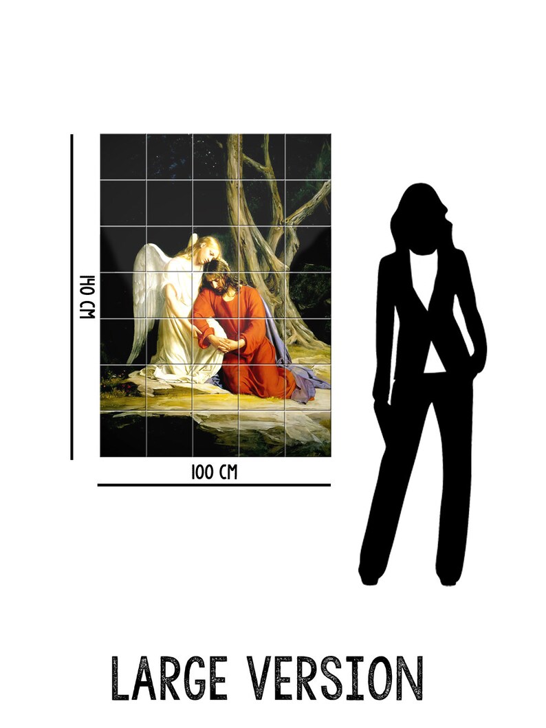 Religious tile art Christ in Gethsemane christian wall Etsy Italia