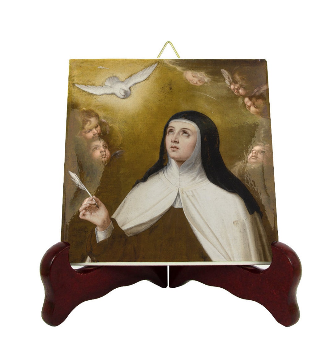 Saint Teresa Of Avila Color - Available In Solid 10K And14K Yellow Or