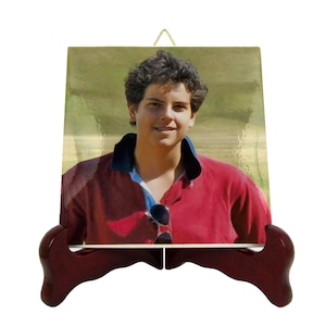 Saint Carlo Acutis - icon on tile - Religious icons - Catholic gifts - Blessed Carlo Acutis - Saint Patron of Internet - Italian Saint