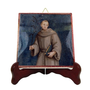 Saint Anthony of Padua - Catholic Saints serie - Icon on tile - Religious gifts - St Anthony - Raphael Sanzio - Catholic gifts - Holy art
