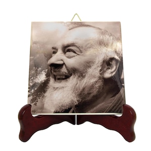 Padre Pio of Pietrelcina - St Pio gift idea - Saint Pio icon on tile - Saint Pio art - italian saints - Saint Padre Pio - Padre Pio icon