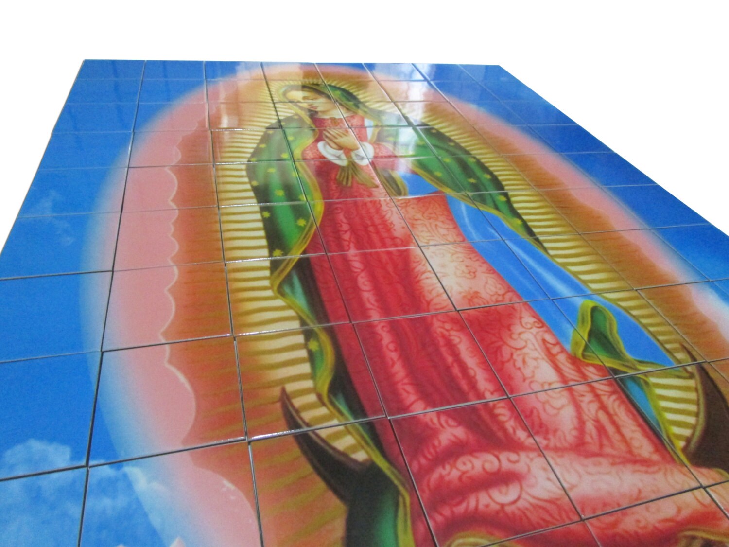 Our Lady of Guadalupe Tile Mural: Customizable Catholic Wall Art - Etsy
