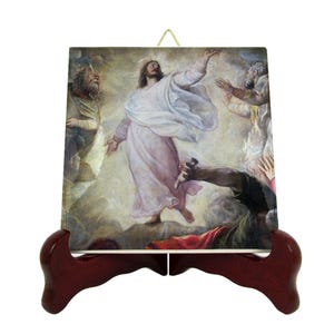Transfiguration of Jesus Christ Decorative Tile - Christian Icon Art