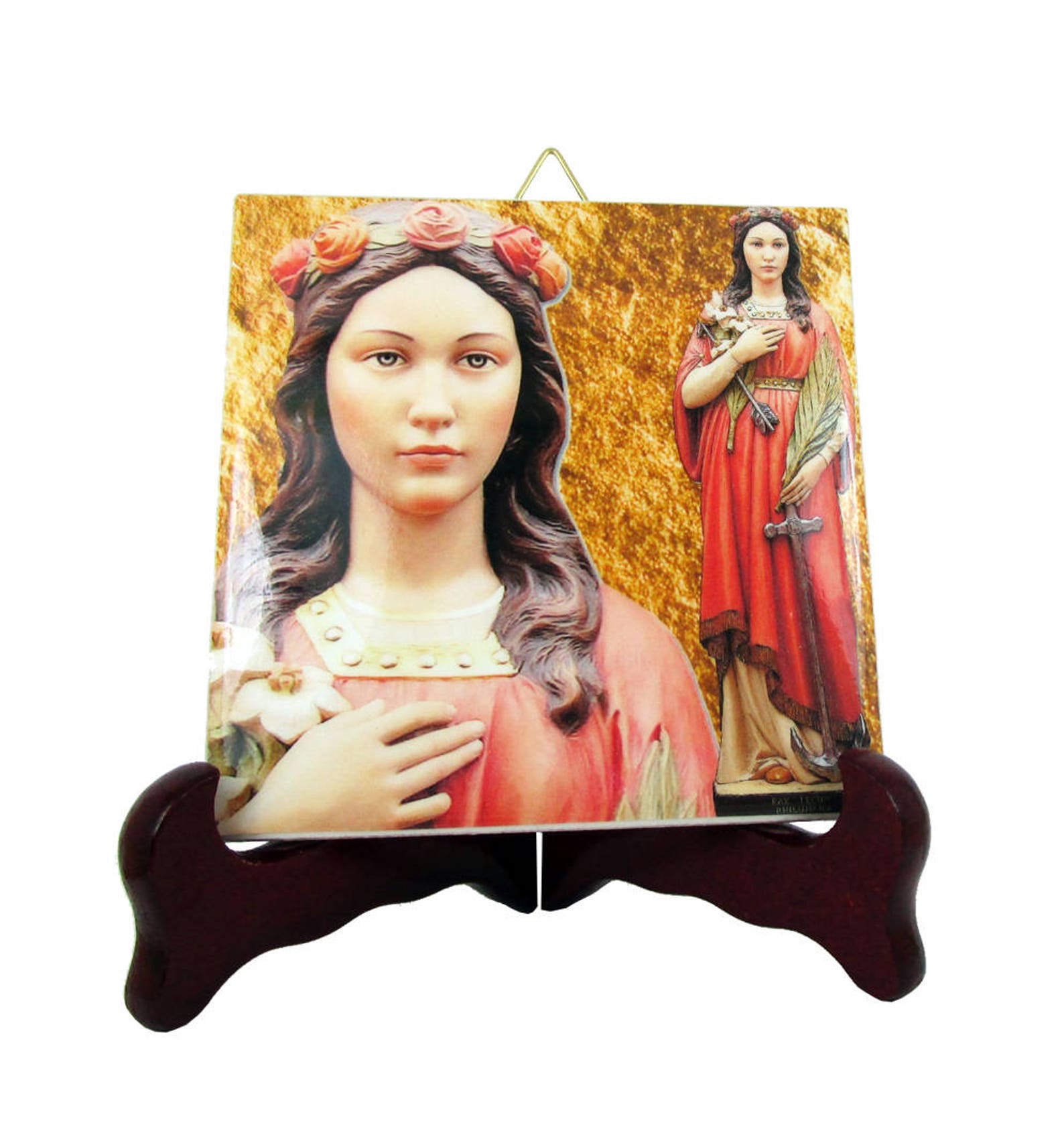 Saint Philomena Icon on Ceramic Tile St Philomena Icon Etsy