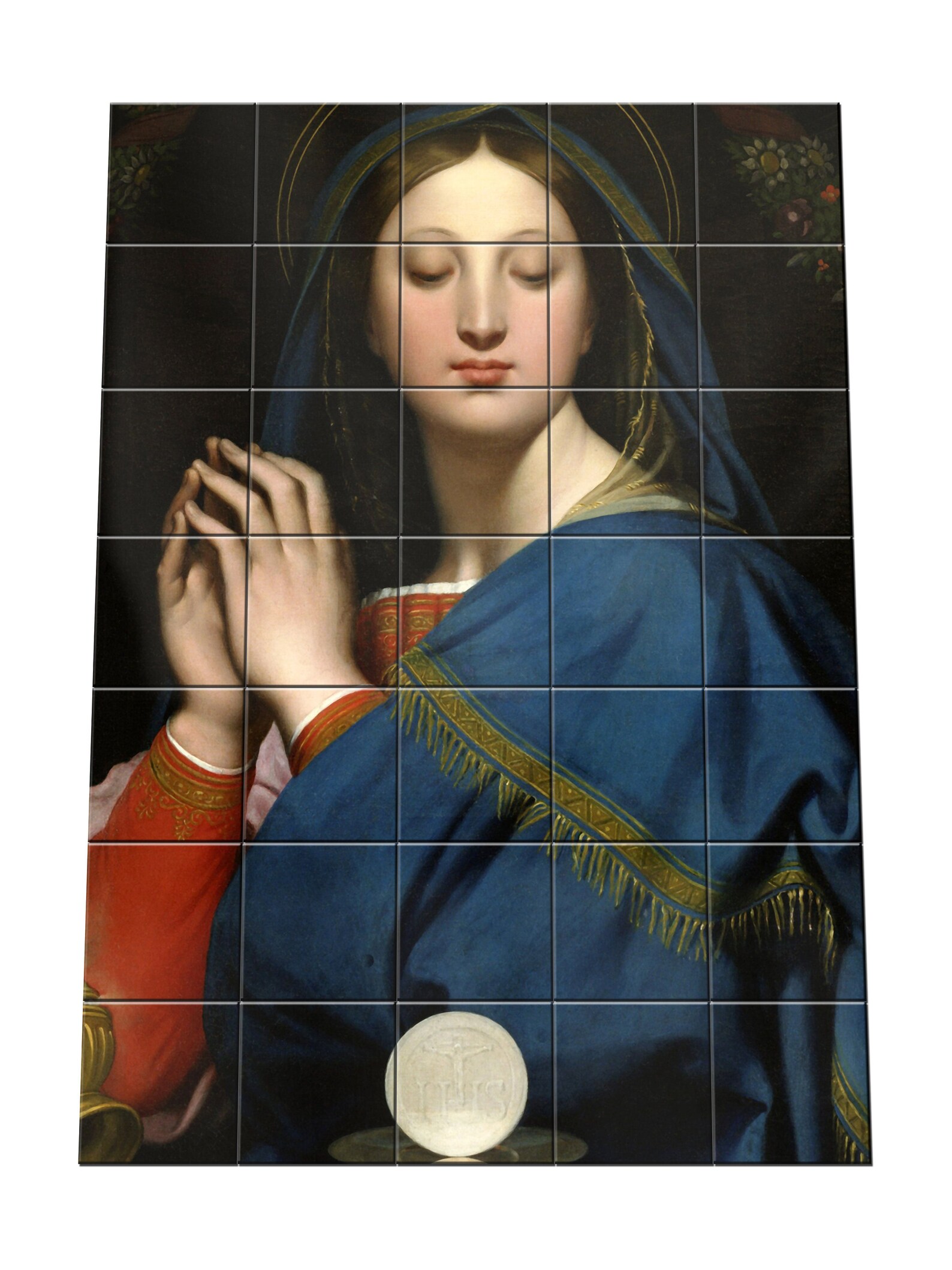 Catholic Wall Art the Virgin of the Host by Ingres Tile Etsy