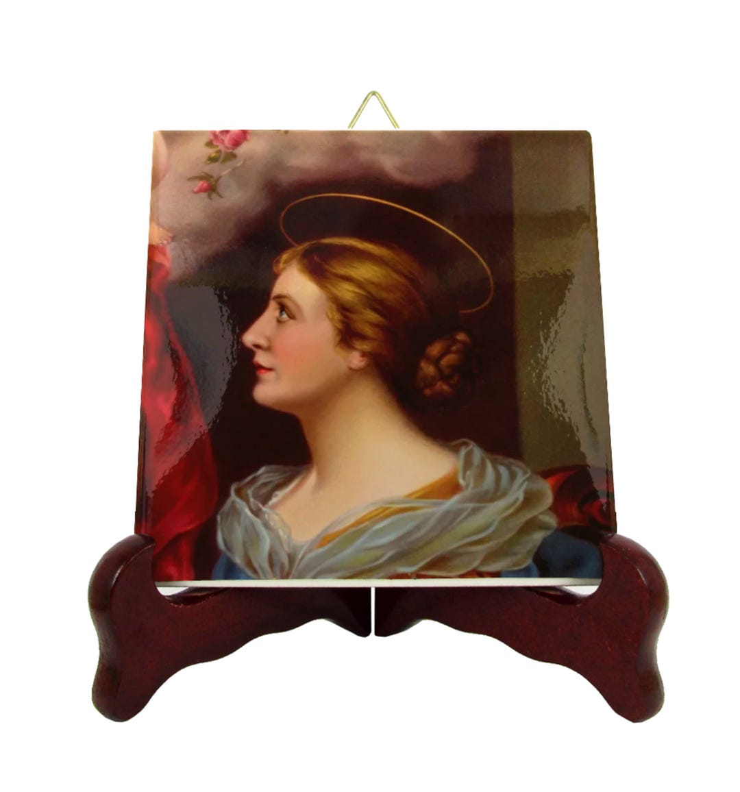 Saint Cecilia Icon: Catholic Art on Ceramic Tile, Handmade in Italy - Etsy